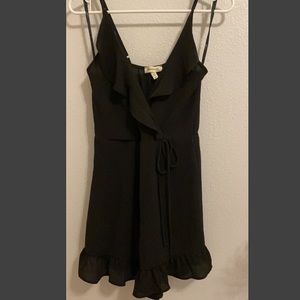 Black Ruffle Romper